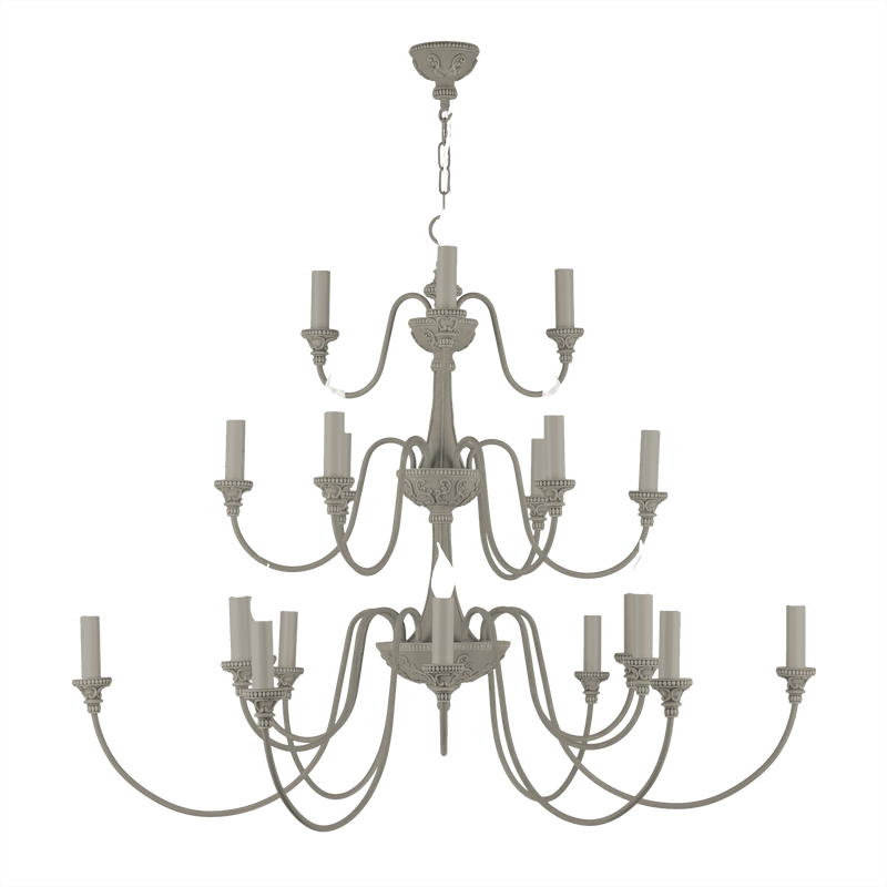 David Hunt Lighting Bailey 21 Light Powder Grey Ceiling Light • BAI2199-07 BESPOKE
