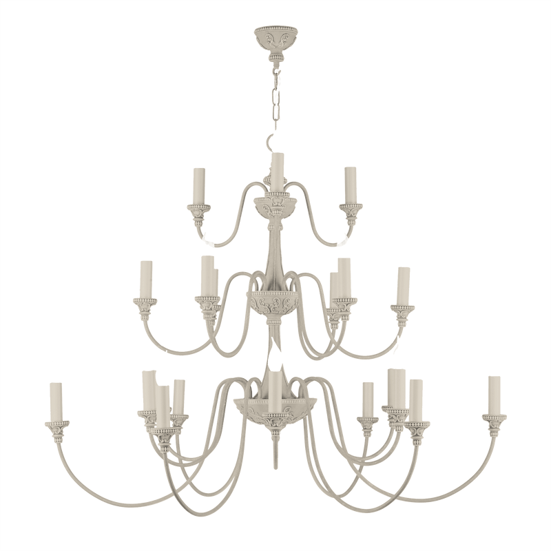 David Hunt Lighting Bailey 21 Light Cotswold Cream Ceiling Light • BAI2199-04 BESPOKE