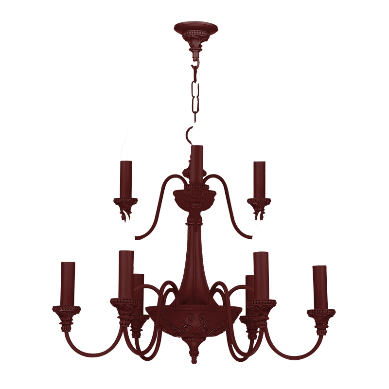 David Hunt Lighting Bailey 9 Light Aubergine Ceiling Light • BAI1399-32 BESPOKE