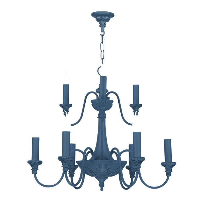 David Hunt Lighting Bailey 9 Light Persian Blue Ceiling Light • BAI1399-31 BESPOKE