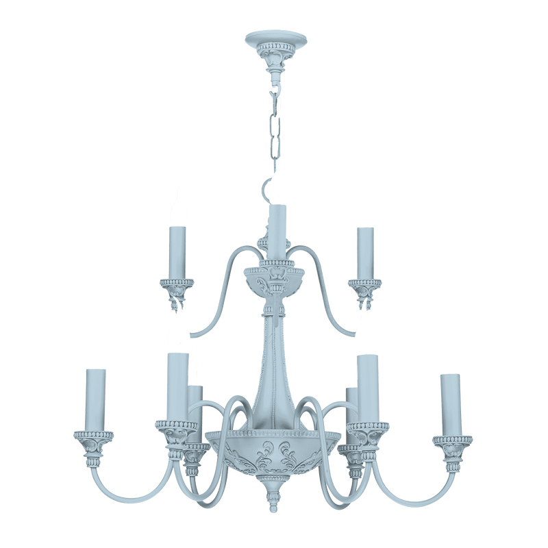 David Hunt Lighting Bailey 9 Light Amalfi Blue Ceiling Light • BAI1399-30 BESPOKE
