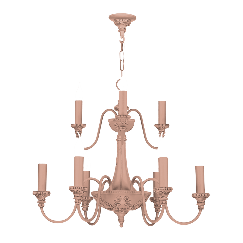 David Hunt Lighting Bailey 9 Light Blush Pink Ceiling Light • BAI1399-12 BESPOKE