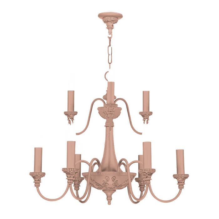 David Hunt Lighting Bailey 9 Light Blush Pink Ceiling Light • BAI1399-12 BESPOKE