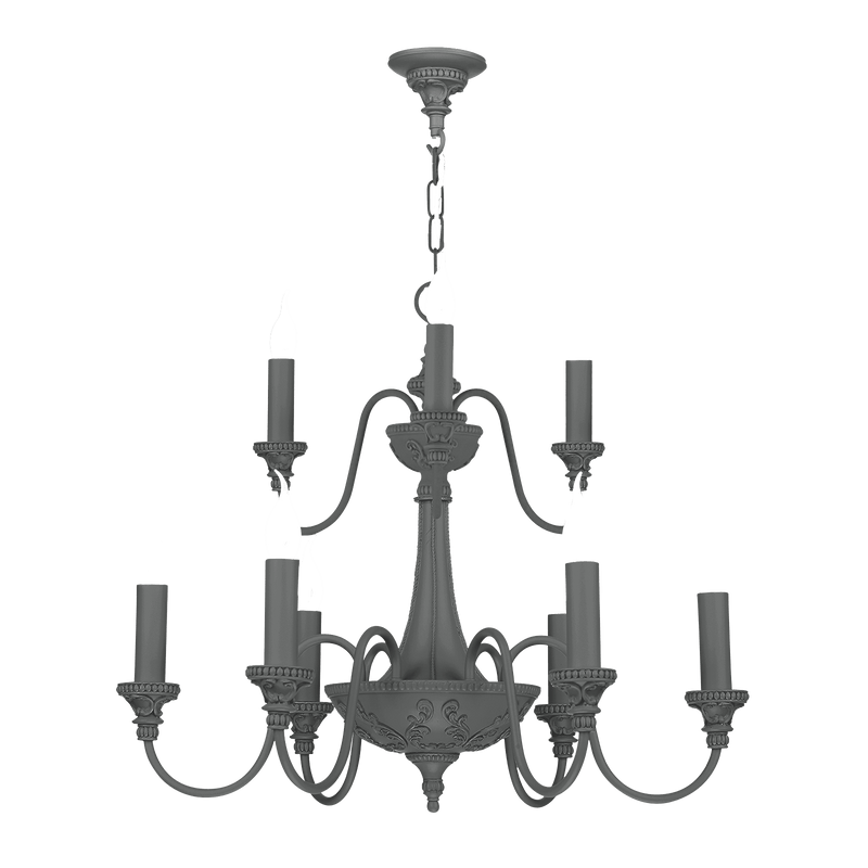 David Hunt Lighting Bailey 9 Light Lead Grey Ceiling Light • BAI1399-08 BESPOKE