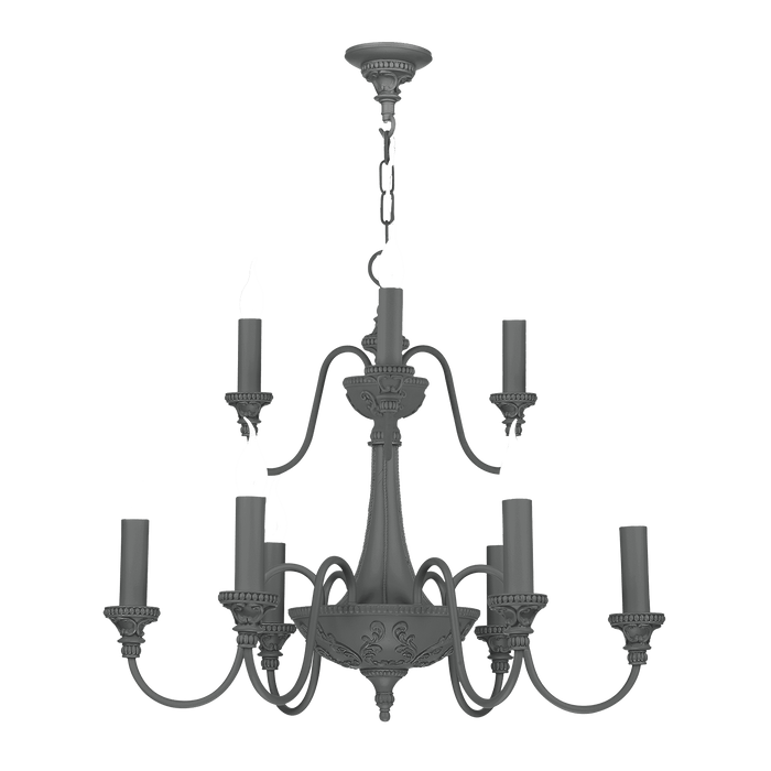 David Hunt Lighting Bailey 9 Light Lead Grey Ceiling Light • BAI1399-08 BESPOKE