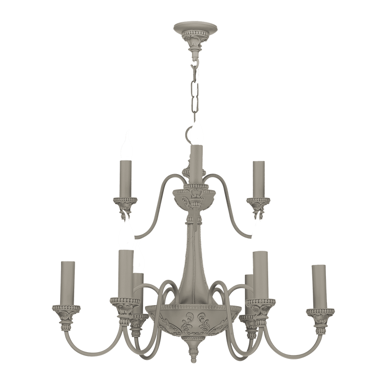 David Hunt Lighting Bailey 9 Light Powder Grey Ceiling Light • BAI1399-07 BESPOKE