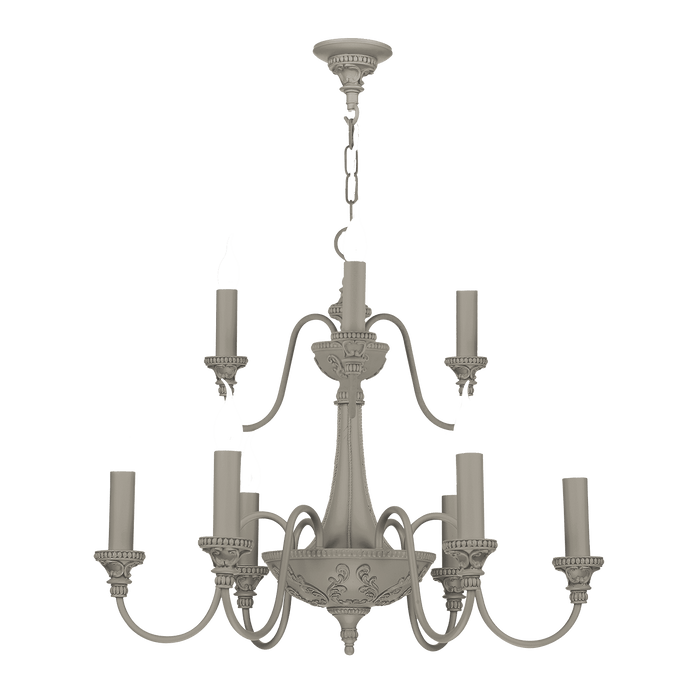 David Hunt Lighting Bailey 9 Light Powder Grey Ceiling Light • BAI1399-07 BESPOKE