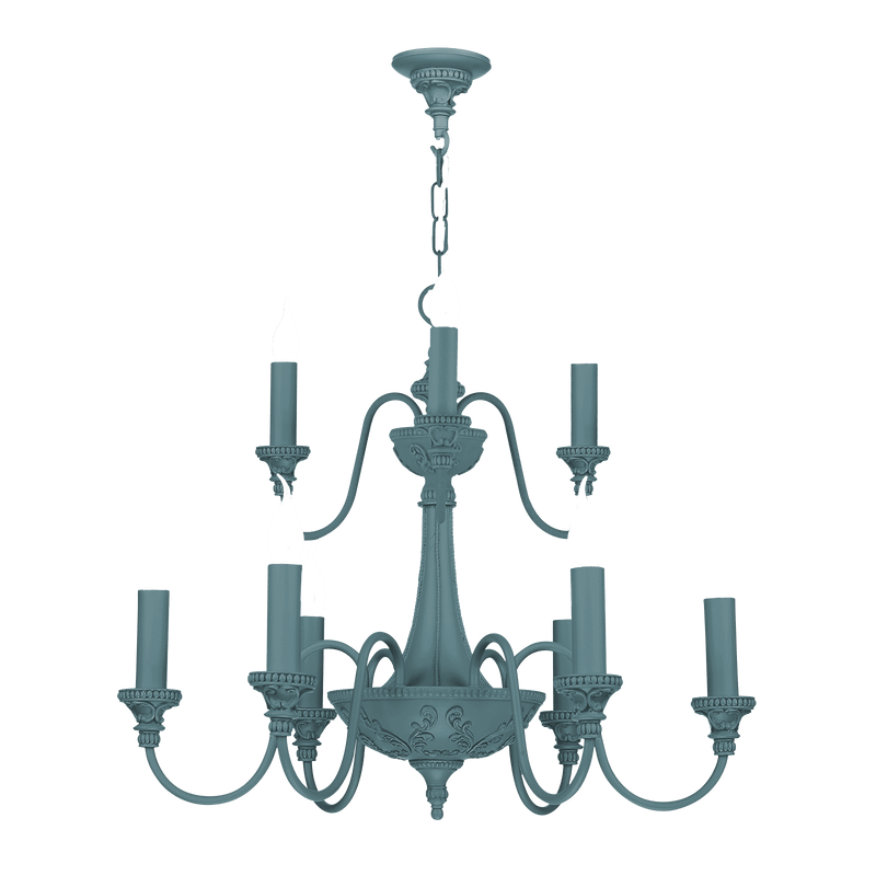 David Hunt Lighting Bailey 9 Light River Blue Ceiling Light • BAI1399-06 BESPOKE