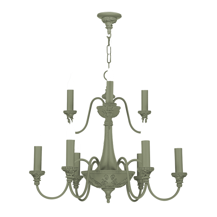 David Hunt Lighting Bailey 9 Light Sage Ceiling Light • BAI1399-05 BESPOKE