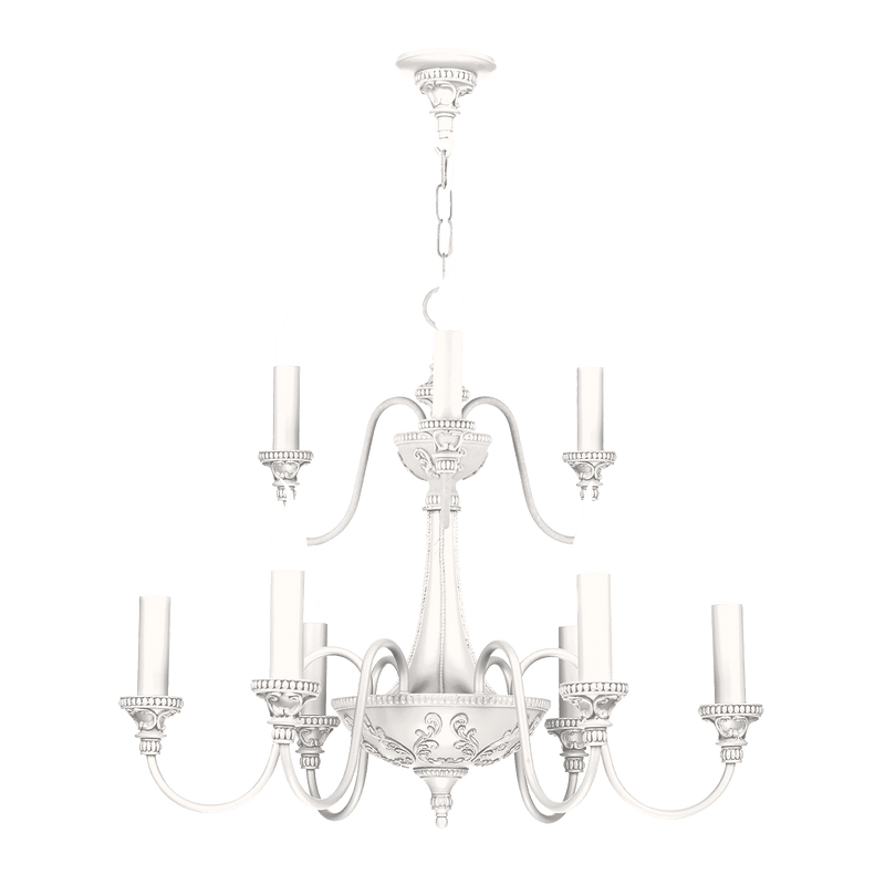 David Hunt Lighting Bailey 9 Light Artic White Ceiling Light • BAI1399-01 BESPOKE
