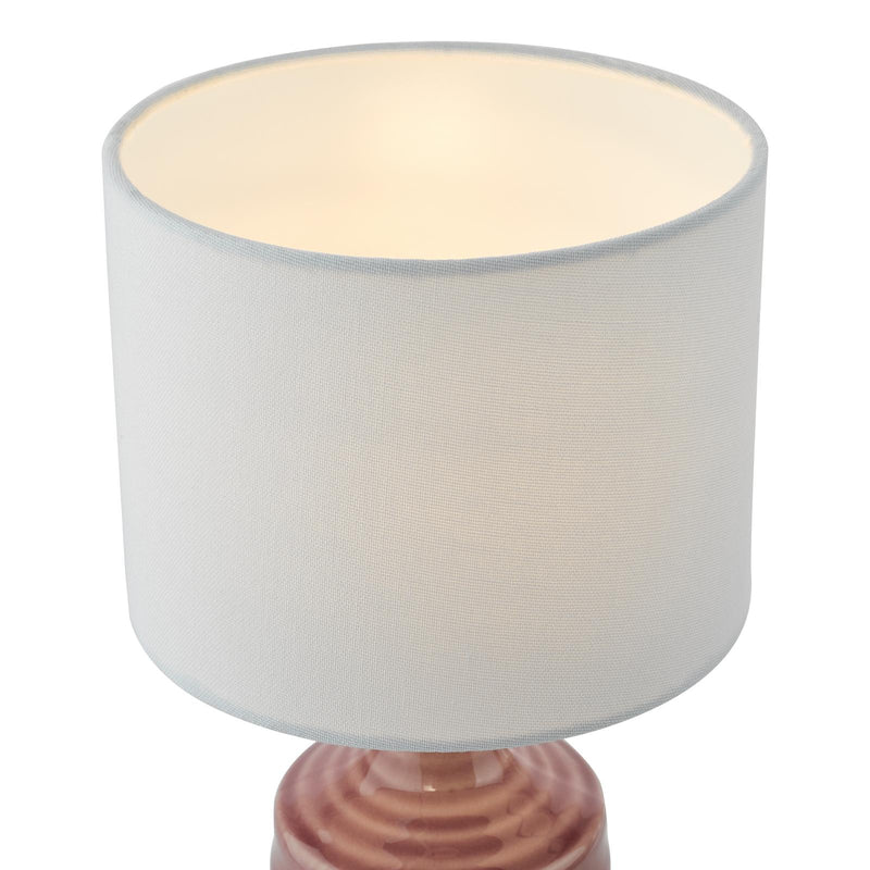 Dar Lighting Inci Table Lamp Pink With Shade • INC4003