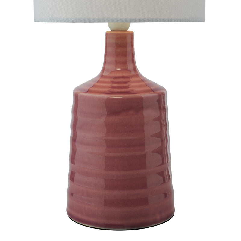 Dar Lighting Inci Table Lamp Pink With Shade • INC4003