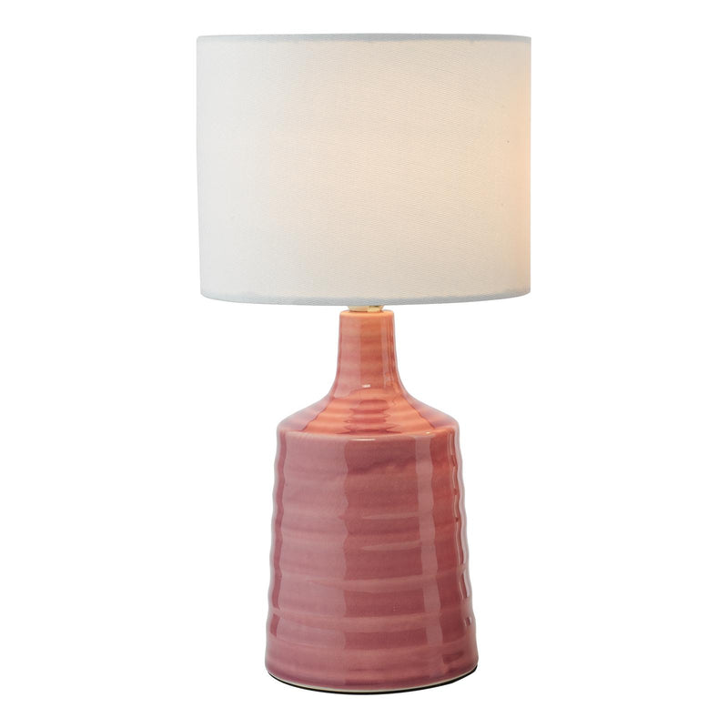 Dar Lighting Inci Table Lamp Pink With Shade • INC4003