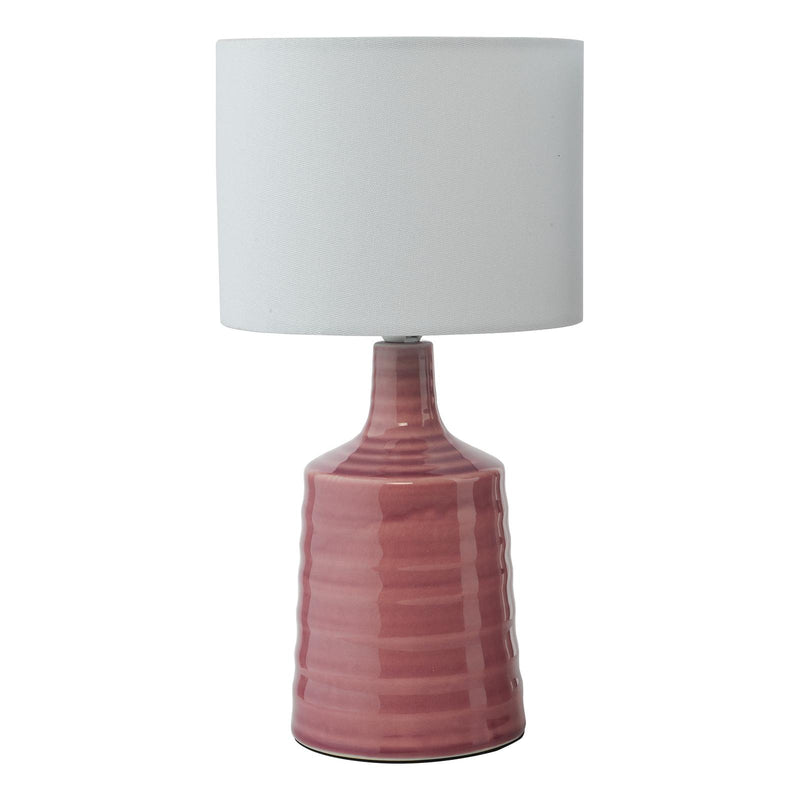 Dar Lighting Inci Table Lamp Pink With Shade • INC4003