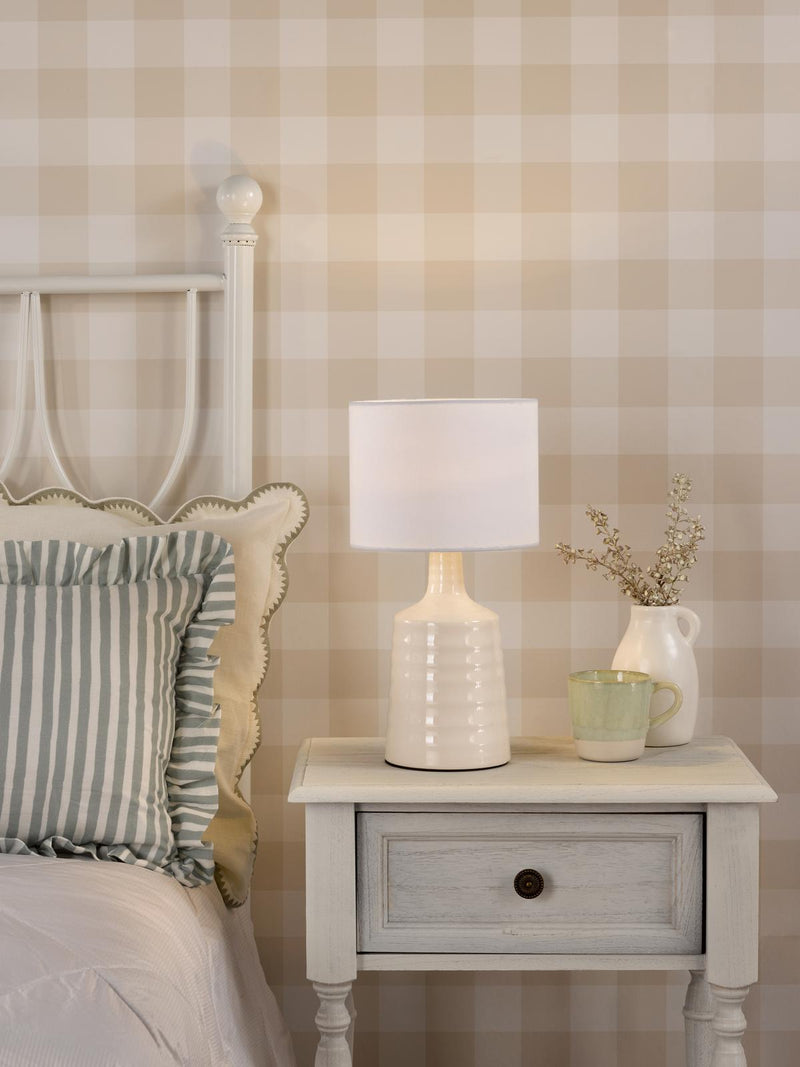 Dar Lighting Inci Table Lamp Cream With Shade • INC4033