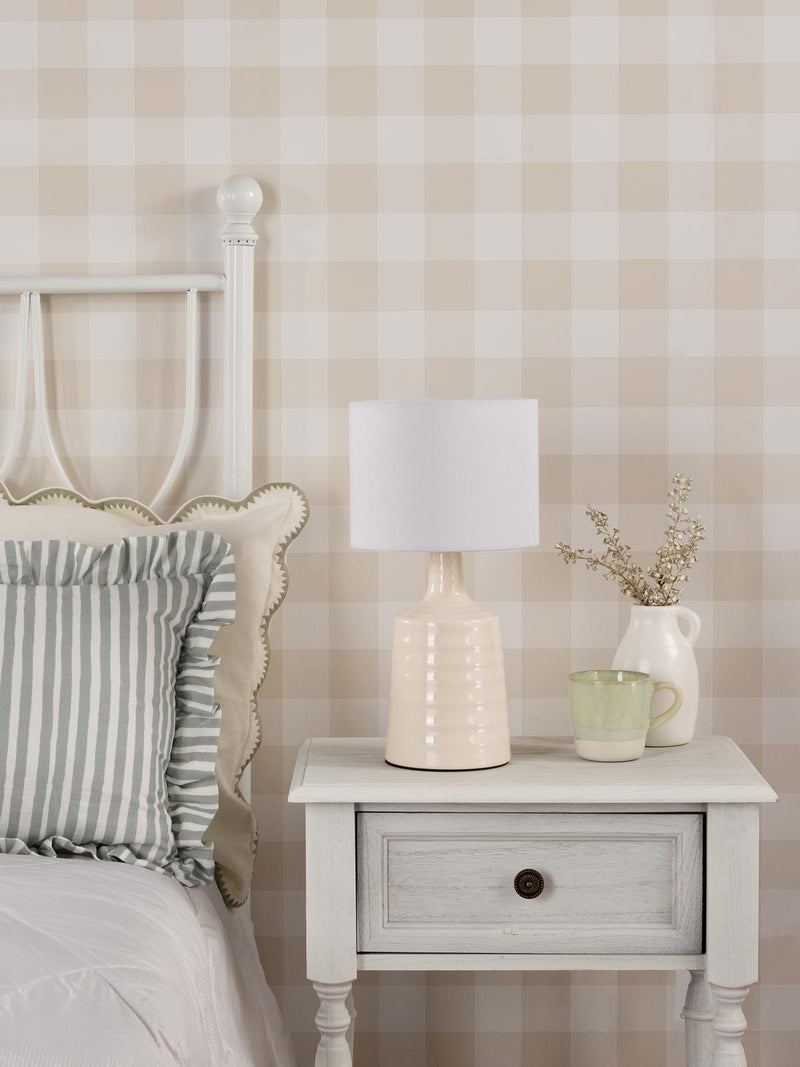 Dar Lighting Inci Table Lamp Cream With Shade • INC4033