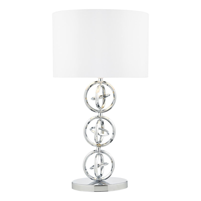 Dar Lighting Innsbruck Table Lamp Polished Chrome With Shade • INN4250