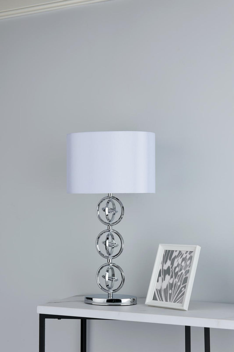 Dar Lighting Innsbruck Table Lamp Polished Chrome With Shade • INN4250