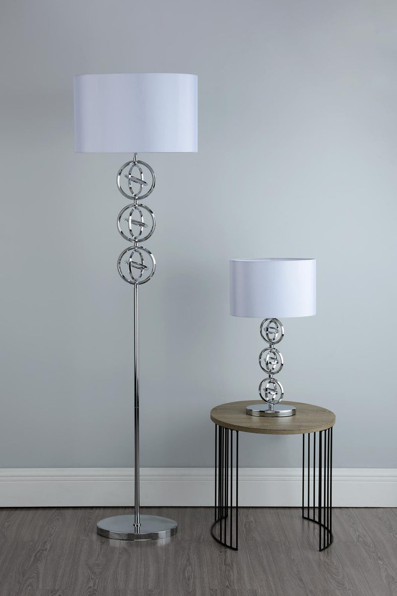 Dar Lighting Innsbruck Table Lamp Polished Chrome With Shade • INN4250