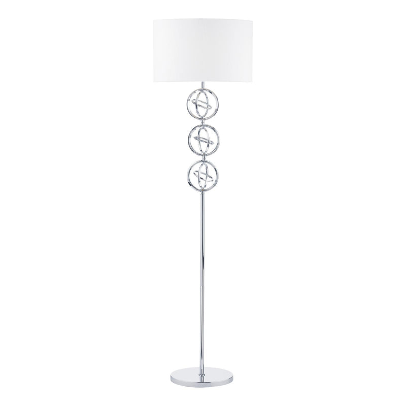 Dar Lighting Innsbruck Floor Lamp Polished Chrome With Shade • INN4950