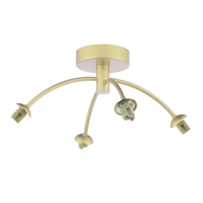 Dar Lighting Izzy 4 Light Semi-Flush Matt Gold Fitting Only • IZZ0435-F