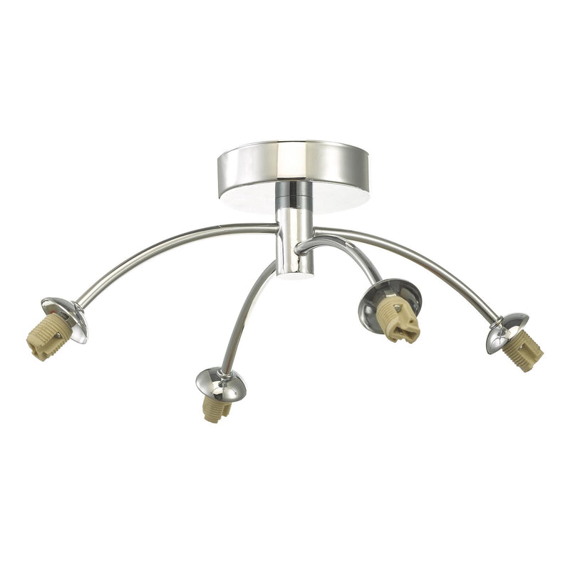 Dar Lighting Izzy 4 Light Semi Flush Polished Chrome Frame Only • IZZ0450-F