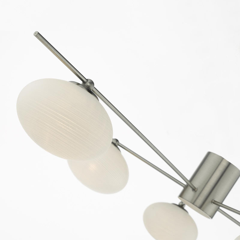 Dar Lighting Jasper 5 Light Semi Flush Satin Nickel • JAS5446