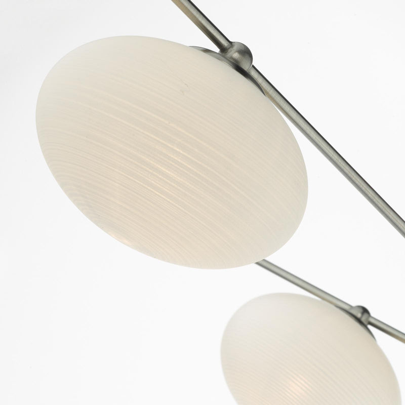 Dar Lighting Jasper 5 Light Semi Flush Satin Nickel • JAS5446