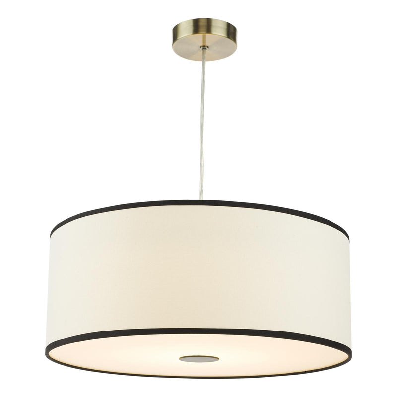 Dar Lighting Jemima Easy Fit Pendant White and White Frosted Acrylic With Shade • JEM6522