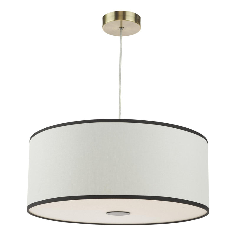 Dar Lighting Jemima Easy Fit Pendant White and White Frosted Acrylic With Shade • JEM6522