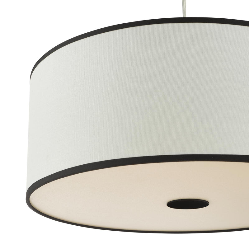 Dar Lighting Jemima Easy Fit Pendant White and White Frosted Acrylic With Shade • JEM6522