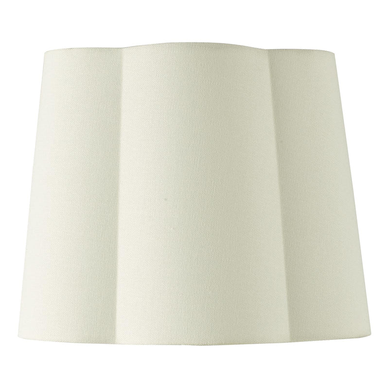 Dar Lighting Jordana Ivory Cotton Tapered Drum Shade • JOR1102