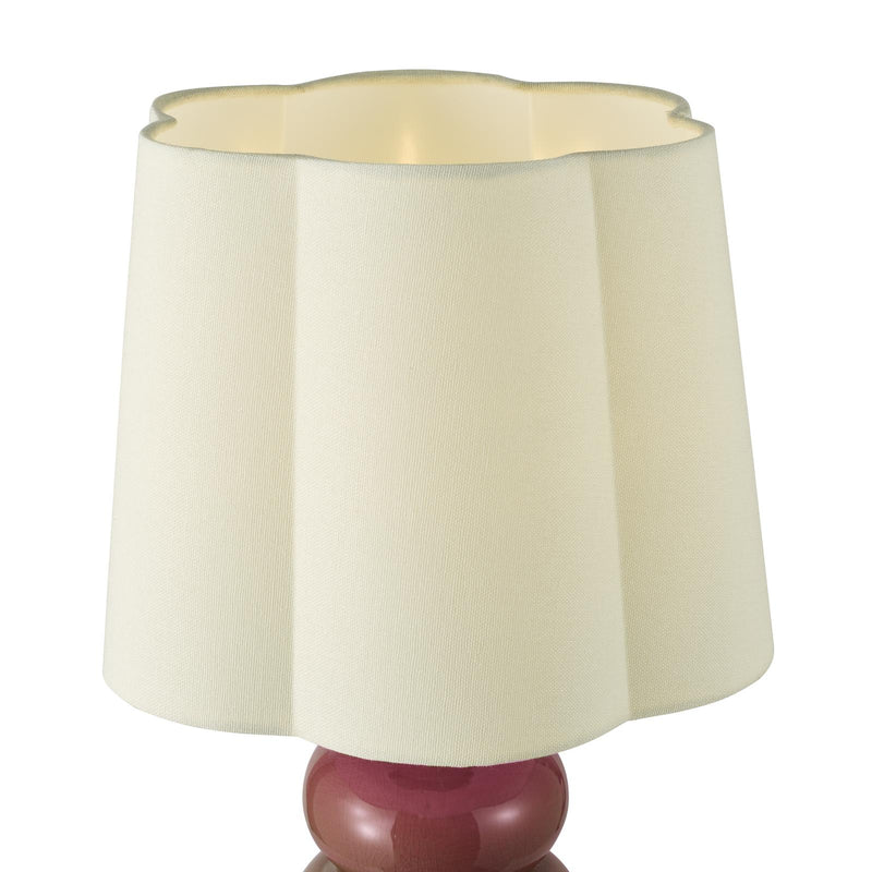 Dar Lighting Jordana Table Lamp Pink and Polished Chrome With Shade • JOR4203