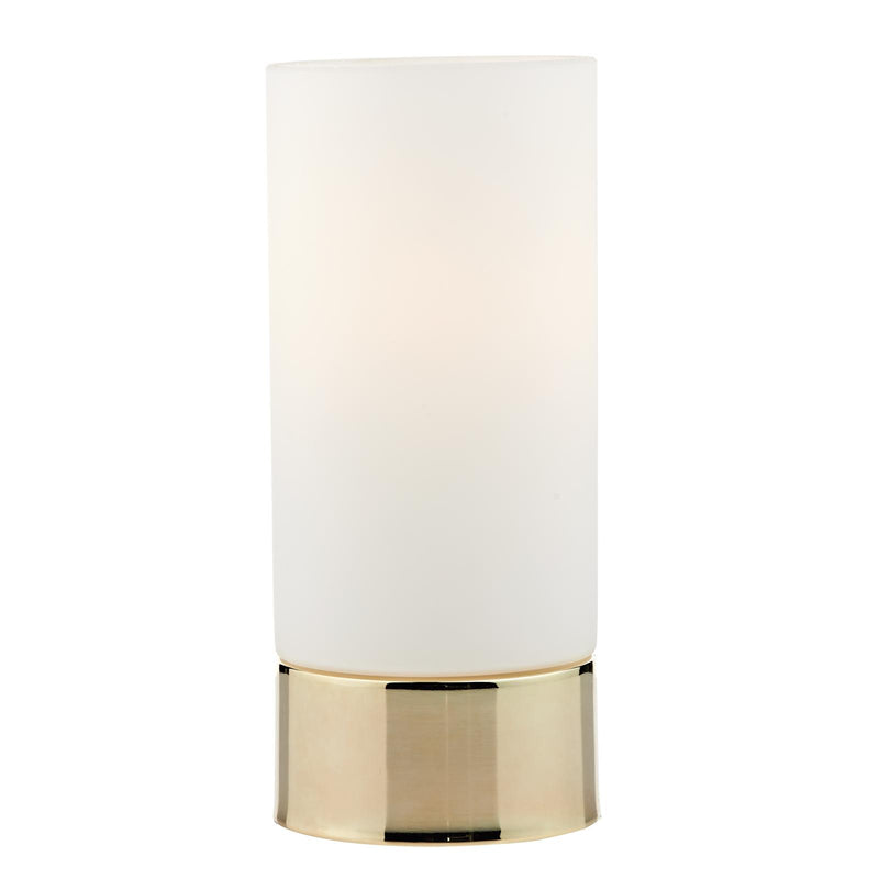 Dar Lighting Jot Touch Table Lamp Gold Opal Glass • JOT4035