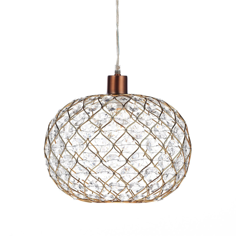 Dar Lighting Juanita Easy Fit Pendant Gold Acrylic • JUA6535