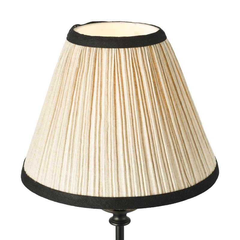 Dar Lighting Judy Table Lamp Satin Black With Shade • JUD4122