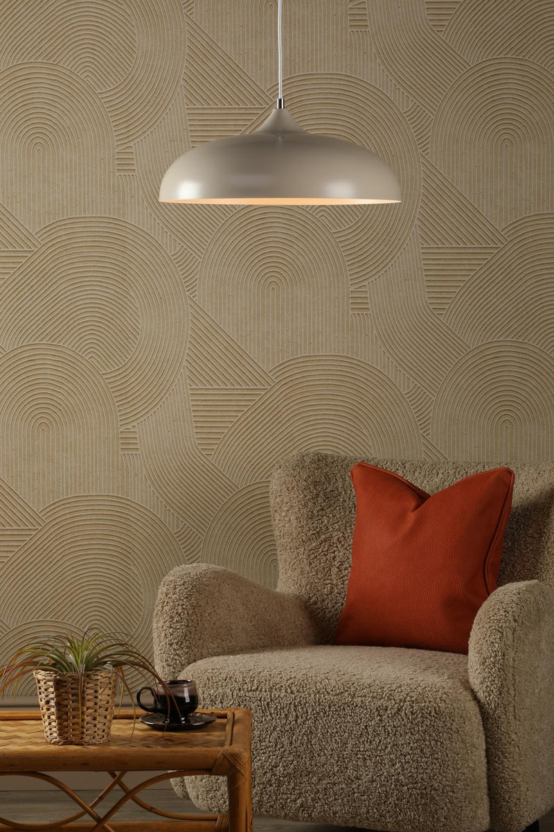Dar Lighting Kaelan Pendant Taupe • KAE0129