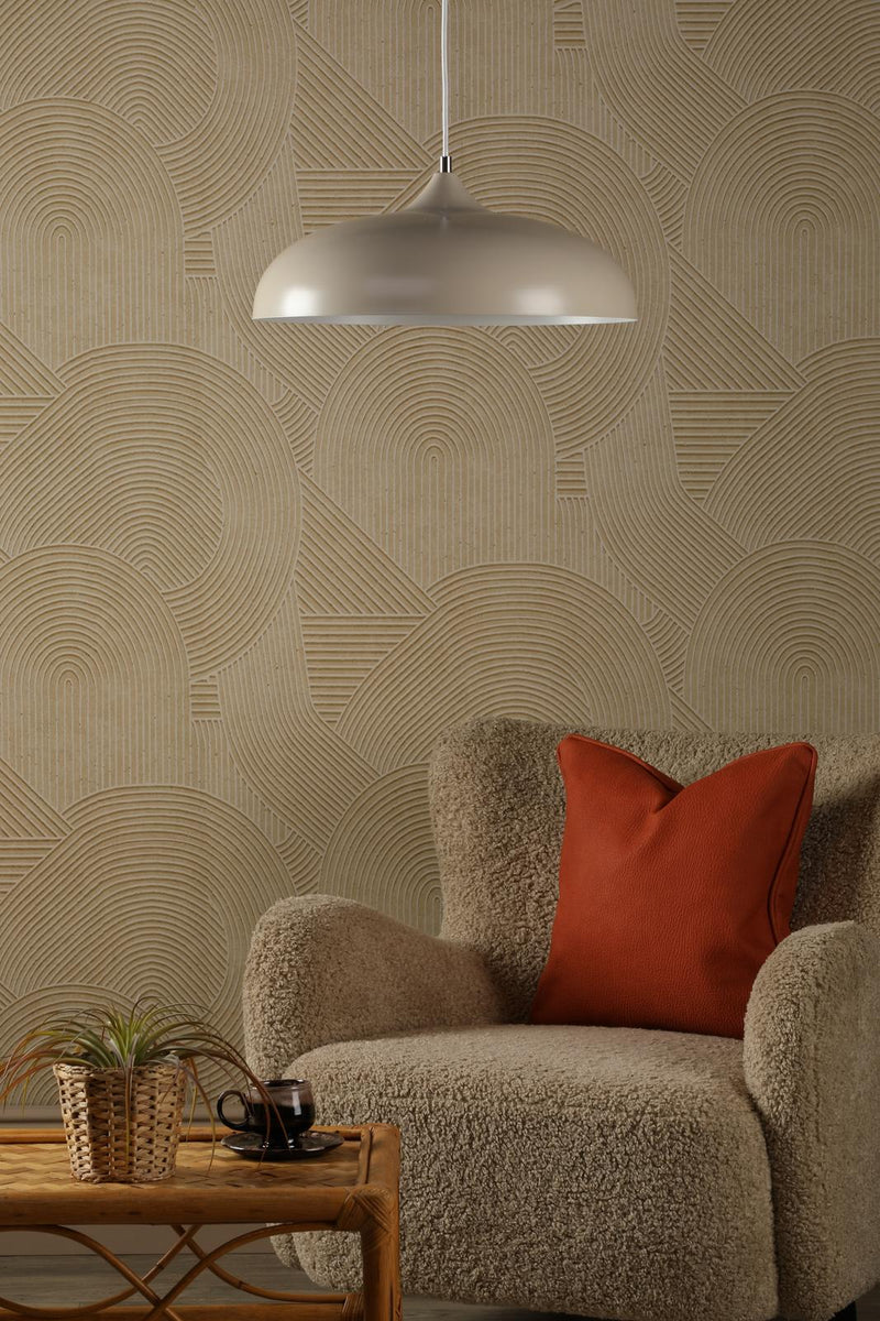 Dar Lighting Kaelan Pendant Taupe • KAE0129