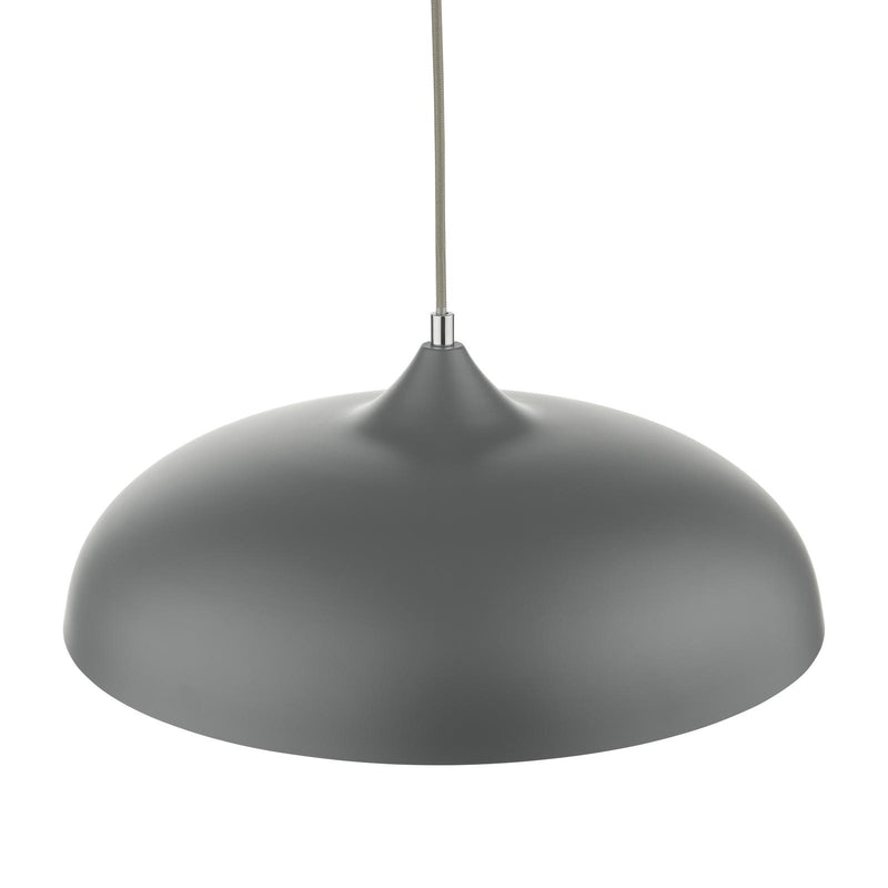 Dar Lighting Kaelan 1 Light Single Pendant Graphite • KAE0137