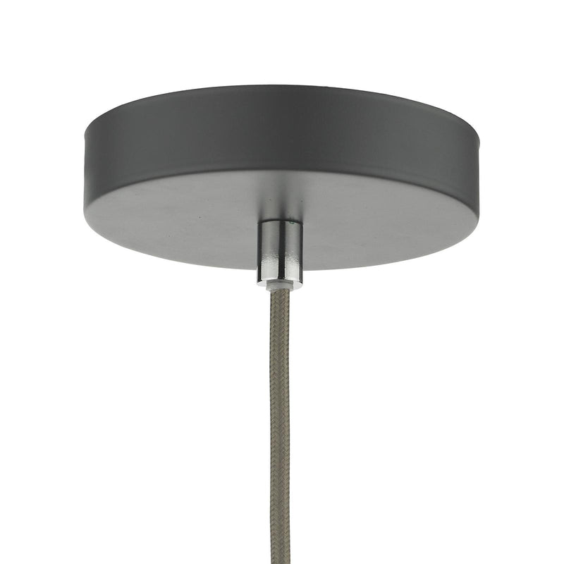 Dar Lighting Kaelan 1 Light Single Pendant Graphite • KAE0137
