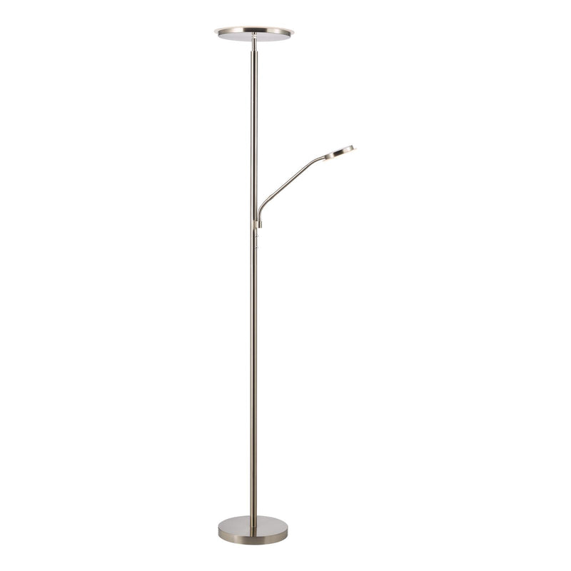 Dar Lighting Kamika Mother & Child Floor Lamp Satin Chrome LED • KAM4946