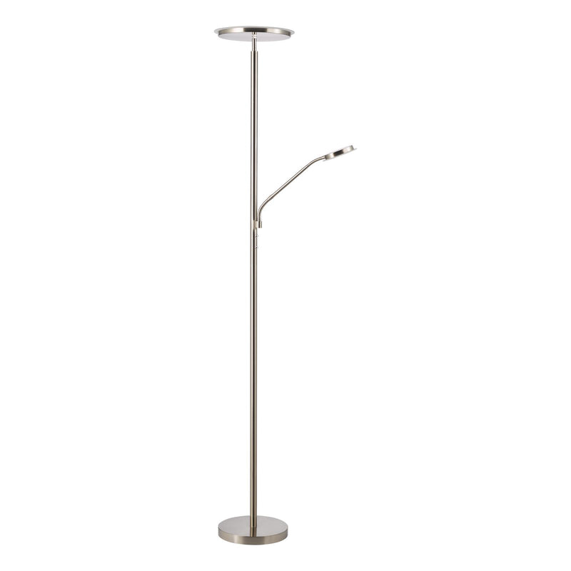 Dar Lighting Kamika Mother & Child Floor Lamp Satin Chrome LED • KAM4946