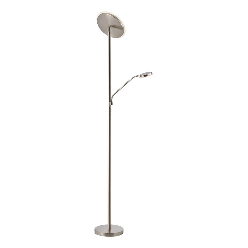 Dar Lighting Kamika Mother & Child Floor Lamp Satin Chrome LED • KAM4946