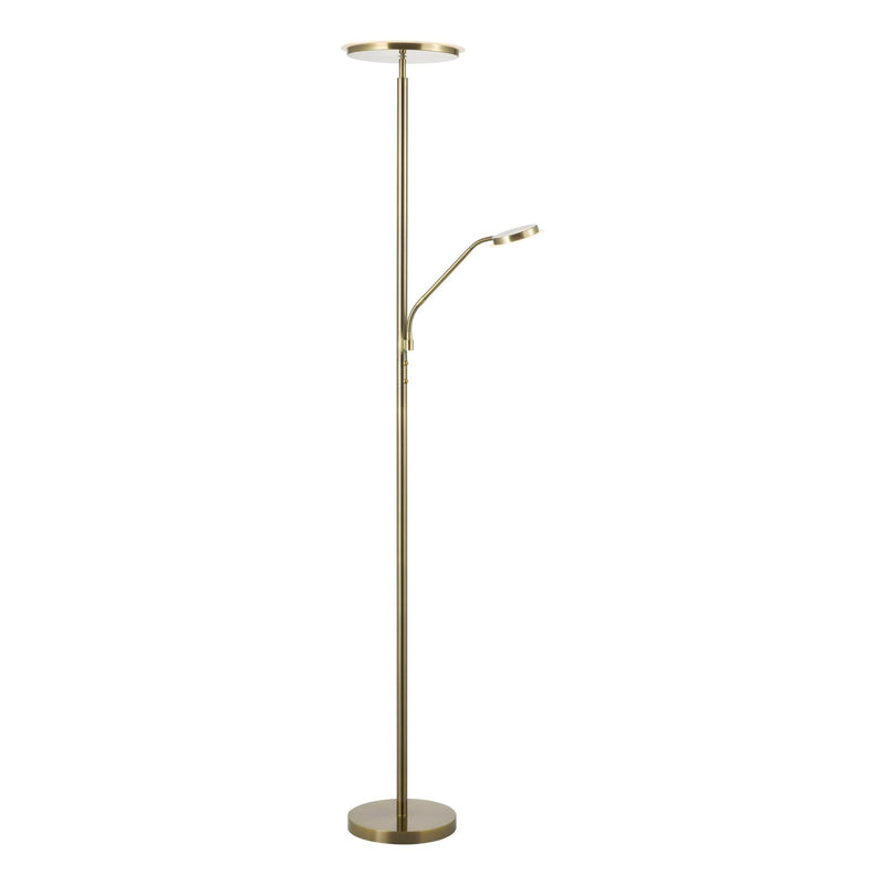 Dar Lighting Kamika Mother & Child Floor Lamp Antique Brass LED • KAM4975