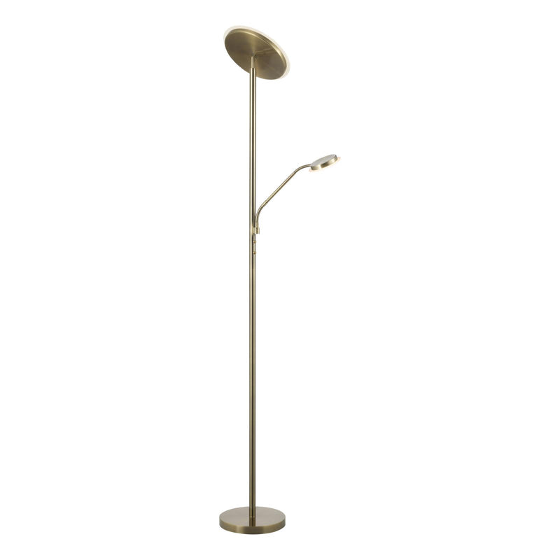 Dar Lighting Kamika Mother & Child Floor Lamp Antique Brass LED • KAM4975