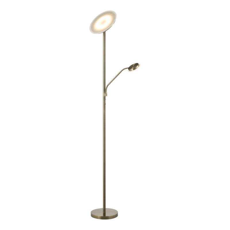 Dar Lighting Kamika Mother & Child Floor Lamp Antique Brass LED • KAM4975
