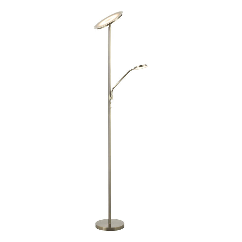 Dar Lighting Kamika Mother & Child Floor Lamp Antique Brass LED • KAM4975