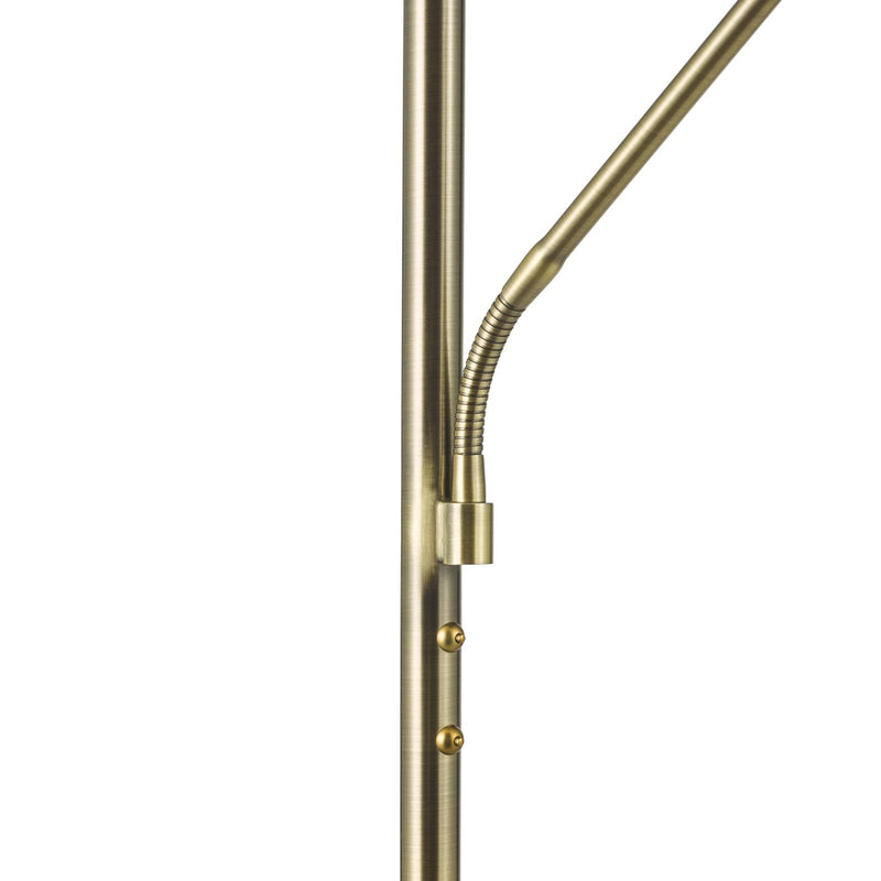 Dar Lighting Kamika Mother & Child Floor Lamp Antique Brass LED • KAM4975