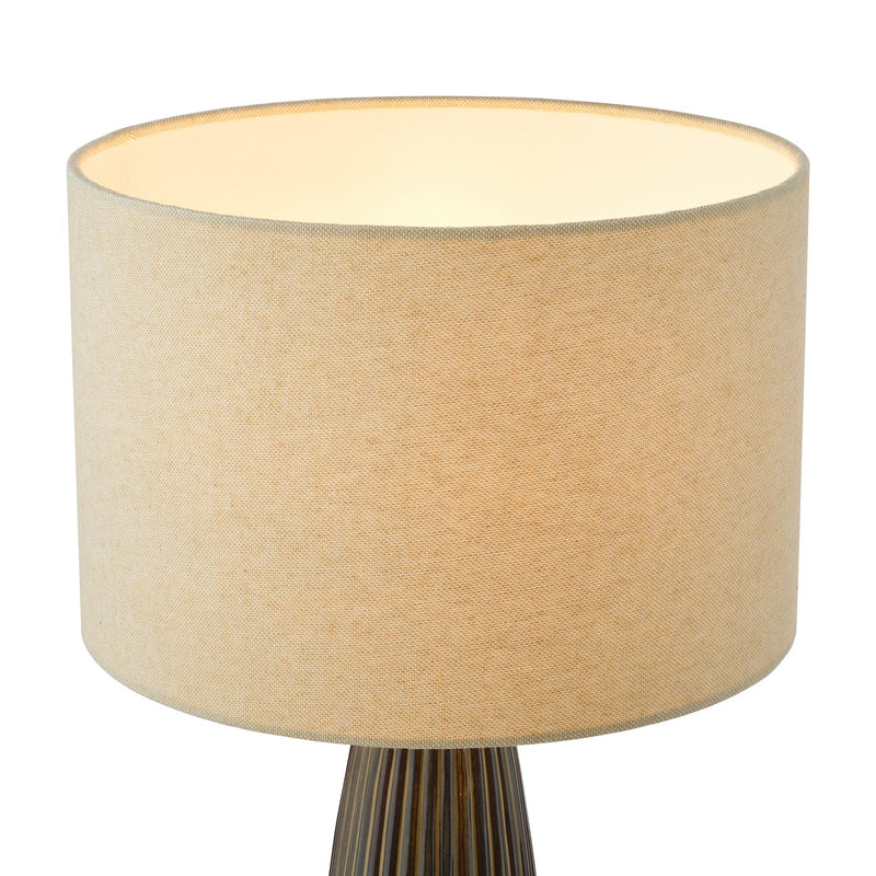 Dar Lighting Kaulana Table Lamp Brown With Shade • KAU4229