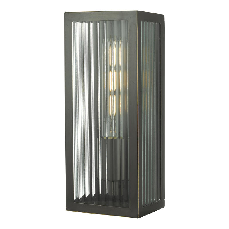 Dar Lighting Keegan Outdoor Wall Light Rubbed Bronze IP44 Small • KEE5263